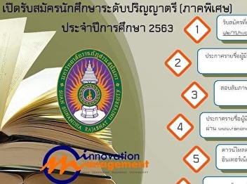 Accepting applications for special
bachelor degree students, academic year
2020