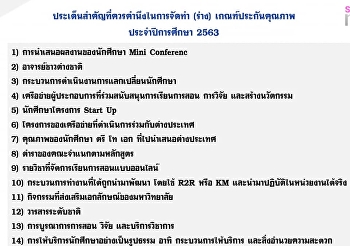 18​ มิถุนายน​ 2563  น.ส.พรัชษกรณ์​
เกตุลิขิตกุล​ นักวิเคราะห์นโยบายและแผน​
ศูนย์การศึกษาจังหวัดระนอง​
เข้าร่วมประชุมคณะกรรมการพัฒนาคุณภาพ
มหาวิทยาลัยราชภัฏสวนสุนันทา
ผ่านทางโปรแกรม​ Google meet