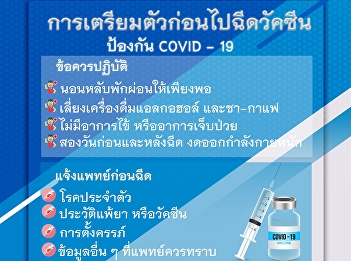 Preparation before getting vaccinated
against COVID-19