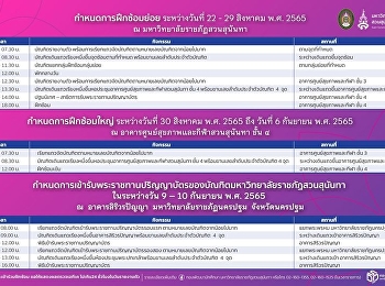 Schedule for the division of graduate
practice rounds At the graduation
ceremony, academic year 2022