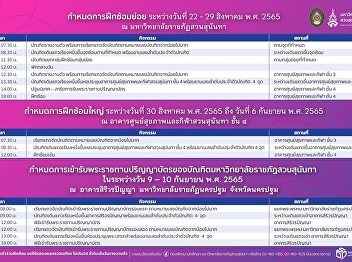 Schedule for the division of graduate
practice rounds At the graduation
ceremony, academic year 2022