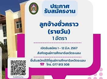 Announcement for recruitment of
temporary (daily) security guards