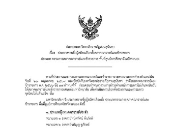 Announcing the names of candidates for
the Faculty and Civil Service Council
elections.  Types of faculty and civil
servant council members according to
election area