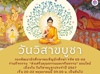 Invite students with code 65 - 66 to
participate in answering questions. and
complete a questionnaire on activities
promoting morality and ethics On the
occasion of Visakha Bucha Day 2024