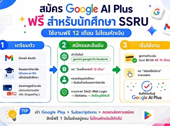 Google แจกฟรี Google AI Plus นาน 1
ปีเต็ม